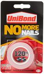 UniBond No More Nails On A Roll, Double-Sided Tape for Reliable Instant Bonding, Multipurpose Adhesive Tape, Adhesive Strips for Indoor/Outdoor Use, 19mm x 1.5m Roll