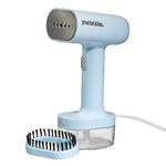 Proctor Silex Compact Travel Iron & Garment Steamer for Clothes, Ready in 45 Seconds for 7 Minutes of Continuous Use, Portable and Lightweight, Vacation Essentials, 120 ml Water Tank, Blue