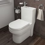 2 in 1 Compact Close Coupled Toilet and Basin Combo Space Saver Unit with Mono Mixer Tap