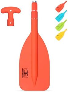 OCEANBROAD Telescoping Emergency Paddle 21''-42'' Collapsible Paddles Aluminium Shaft for Kayaing Boating Canoeing River Tubing, Orange, 1 Paddle