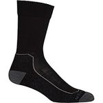 Icebreaker Merino Men's Hike+ Light Crew Sock, Black/Mink/Monsoon, Large