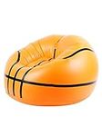 Inflatable Basketball Chair, Bean Bag Style, Sports Game and Orange Basketball Theme for Lounging. Large Feels Like a Sofa, Couch, or Recliner