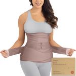 3 in 1 Postpartum Belly Support Recovery Wrap – Postpartum Belly Band, After Birth Brace, Slimming Girdles, Body Shaper Waist Shapewear, Post Surgery Pregnancy Belly Support Band(Dusty Plum, M/L)