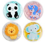 Sweelov 4 Cold Compress for Kids Gel Reusable Ice Packs Instant First Aid Gel Packs for Fever & Pain Relief Muscle Pains, Φ10cm, with Cloth Cover