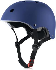 OUWOR Kids Skateboard Bike Helmet for Boy and Girl, Lightweight Adjustable, Multi-Sport for Bicycle Skate Scooter (Navy, Small)