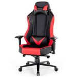 POWERSTONE Big and Tall Gaming Chair 400LBS, Fabric Computer Chair Racing Style High Back Gamer Chair with Adjustable Lumbar Support, 4D Armrest,Wide Seat for Adult Teens (Red)
