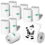 10pcs Mini Printer Sticker Paper Roll Photo Printer Paper Thermal Printer Paper Adhesive Sticker Printer Paper for Instant Photo Camera, Mini Thermal Printer (57 X 25mm) Thermal Printer Sticker Roll