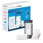 Lutron Diva Smart Dimmer Switch Starter Kit for Caséta Smart Lighting, with Smart Hub, Pico Remote, and Pedestal | DVRF-BDG-1DP-A