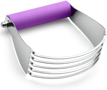 Spring Chef Large Dough Blender For Baking, Stainless Steel Puff Pastry Cutter Tool with Soft Grip Handle, Dishwasher Safe Dough Cutter Tool, Manual Pastry Blender for Easy Mixing - Orchid