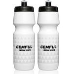 GEMFUL Cycle Water Bottle BPA Free Squeeze Bottle for Bike Sports Running Fitness 750 ml 2 Pack