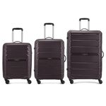 Aristocrat Liberty Set of 3 (Cabin+Medium+Large) Trolley Bag, 58+68+78Cm | Combination Lock | 8 Wheels | 5 Years International Warranty | New Saddle Brown