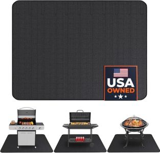 Under Grill Mats for Outdoor Grill (76 x 52 inch) Double-Sided Mat for Under Fire Pit Mat the Perfect Grill Matt for Outdoor Grill Deck Protector and BBQ Matt for Under Grill Mat for Deck