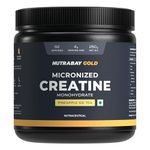 Nutrabay Gold Micronised Creatine Monohydrate Powder - 250g, Pineapple | NABL Lab Tested | 3g Creatine / Serving | Increases Muscle Mass, Strength & Power | Pre & Post Workout Supplement | For Men & Women