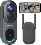 BOTSLAB Video Doorbell Camera,No Monthly Fee,5MP Wireless Doorbell Camera,Head-to-Toe&180° View,Battery Powered,AI&PIR Detection,VR Mode,HDR,2-Way Talk,2.4&5GHz WiFi,Easy to Install