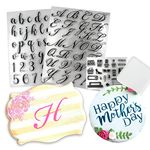 4PCs Alphabet Cake Stamp Tools, Alphabet & Numbers Cookie Stamp, DIY Fondant Cake Mold High Heel Sunglasses Fondant Molds for Fondant Biscuit Cake Cookie Mold Baking Tool