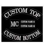 PPXP Custom Embroidered MC Biker Patches, Personalized Embroidery Rocker Patch Rider Motorcycle Patches Back Name Patch, Biker Vest Embroidered Patch Set, Rocker Patches Set for Biker Vest (Type 8)