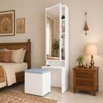 Studio Kook Berry Engineered Wood Dressing Table | Dresser (Matte Finish) (Moonshine White)