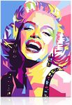 Modern Merch Diamond Art Marilyn Monroe Celebrity Pop Art, Colorful Diamond Dots for Adults, Jewel Art Painting Kits, Gem Arts and Crafts for Adults, Round Drill 12x16