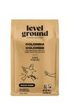 Level Ground Coffee - Colombia Single Origin - Dark Roast, Whole Bean Coffee - Fair Trade 1% For the Planet, Kosher - Specialty Coffee - Great in a Drip Brew, French Press, Pour Over - Tastes Bold, Rich, Intense - 2lb