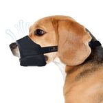 POUYRBA Dog Muzzle, Soft Air Mesh Breathable Muzzle for Small Medium Large Dogs with Adjustable Loop Pet Muzzle Puppy Muzzle for Anti Biting Barking Chewing (M)