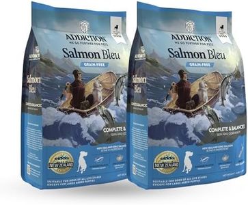 Addiction Salmon Bleu Grain-Free Dry Dog Food - Rich in Prebiotics to Support Skin, Coat & Cognitive Health - Salmon Recipe for All Dog Life Stages - Made in New Zealand 4lb - 2 Packs