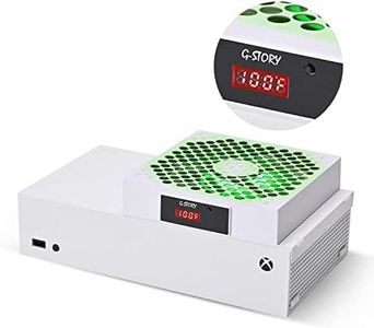 G-STORY Cooling Fan for Xbox Series S with Automatic Fan Speed Adjustable by Temperature, LED Display, High Performance Cooling, Low Noise, 3 Speed 1500/1750/2000RPM (140MM) with RGB LED (WHITE))