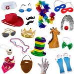 Photo Booth Props - Photo Booths for Parties - 18 Pc. Assorted Photo Booth Kit by Funny Party Hats