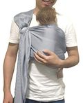 Vlokup Adjustable Baby Water Ring Sling Baby Carrier Infant Wrap with Aluminum Ring Best Baby Gift One Size Fit All Light Gray