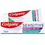 Colgate Sensitive Instant Relief Repair + Enamel Strength Toothpaste 75ml | enamel repair toothpaste | instant sensitivity relief* | remineralises enamel | repairs sensitive areas of teeth**