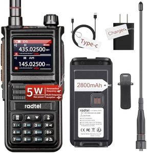 Radtel RT-470X Tri-Band Ham Radio 256CH Aviation Air Band Radio NOAA Police Scanner Marine Walkie Talkies Long Range Handheld Transceiver USB-C, Wireless Copy Frequency (Standard)