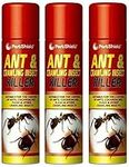 3 PCS ANTS AND CRAWLING INSECTS KILLER COCKROACH FLEAS CONTROL SPRAY HOUSEHOLD