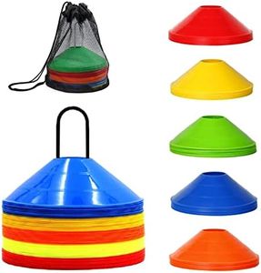 20 Pcs Agility Soccer Cones with Carry Bag and Holder for Training,Soccer Training, Basketball, Kids, Sports, Soccer Markers Disc,Sports Training Cones