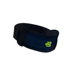 Bauerfeind Sports Knee Strap - Patella Support - Knee Strap Patellar Tendon Relief - Relieve Runners Jumpers Knee Shin Splints - Moisture Wicking and Washable Material (Black/Blue, X-Large)