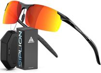 SIPLION Men's Driving Polarized Sport Sunglasses Al-Mg Metal Frame Ultra Light 8177 Red
