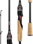 SEASIR Repeater II Fishing Rod, Ultralight Spinning Rod Casting Rod, 2 Piece, Cork Handle, 36T Carbon Fiber, Compact Fishing Pole with Fuji A O Ring Guide for Saltwater Freshwater Surf Travel
