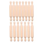Dasing 15 Pieces Wooden Mini Rolling Pin 6 Inches Mini Dough Roller Rolling Pin for Kitchen Baking Rolling Pins Clay Rolling Pin for Scrapbook Projects DIY Crafts Tools Farmhouse Tiered Tray