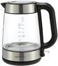 Amazon Basics Electric Glass Kettle, 1.7 Litres, Black, Silver