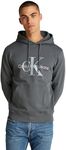 Calvin Klein Jeans Men's Seasonal Monologo Regular Hoodie, Grey (Endless Grey), S