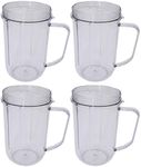 Blendin 4 Pack 16 Ounce Party Mugs Cups,Compatible with Original Magic Bullet Blender MB1001