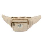 LONGING TO BUY Hemp Fanny Pack for Both Men and Women Waist Belt Bag Handmade Pack from Pure Hemp (Off White-1)