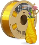 OVERTURE Silk Filament PLA 1.75mm Clog-Free Shiny 3D Printer Filament, 1kg Spool (2.2lbs), Dimensional Accuracy +/- 0.03 mm, Fit Most FDM Printer(Silk Gold)