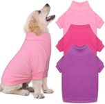 3 Pack Dog Sweaters for Medium Dogs, Fleece Dog Sweater Turtleneck Soft Warm Dog Sweatshirt Dog Clothes Medium Sized Dog Boy Girl Pet(Pink+Hotpink+Purple,M)