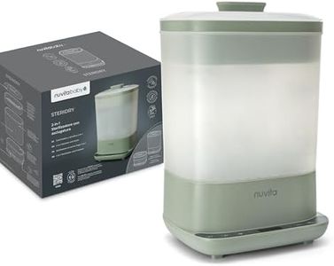 Nuvita 1088 SteriDry Stérilisateur et Séchoir 2-en-1 pour Biberons - Stérilisation à Vapeur 99,99%, Filtre HEPA pour un Séchage Purifié, Conservation Stérile pendant 72H, Grande Capacité, Minuterie