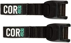 COR Surf Premium 10 Foot 'No Scratch' Cam Buckle Tie Down Straps with Protective Silicone for Surfboards, Paddle Boards, Kayaks and Canoes (15')