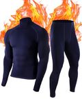 Roadbox Thermal Underwear Set for Men - Winter Base Layer Warm Tops and Bottoms with Fleece Lined for Skiing Sports Cold Weather