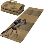 LIVANS Shooting Mat Prone Padded 89" Extra Long Tactical Range Mat Shooter Ground Mat Hunting Pad Blanket with Bipod Holder for Outdoor Training Military Application Field Use, Foldable Compact Carry