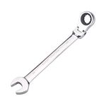 24mm Metric Flex-Head Ratchet Wrench,Box End Head 72-Tooth Ratcheting Combination Wrench Spanner