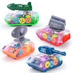 Jack Royal Friction Gear Army Tanker Toy with Flashing Lights, Best Gift for Boys and Girls Above 3 Years Old (2 PC)
