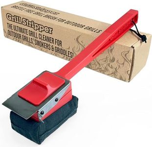 GRILL STRIPPER Bristle Free Grill Brush For Outdoor Grill - Steam Grill Brush Bristle Free with Patent Pending Triple Scraper and Dishwasher Safe Replaceable Fire Resistant Steam Sponge