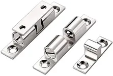 RuoFeng 70mm Furniture Cabinet Door Nickel Plated Copper Dual Ball Roller Catch Latch 10 Pcs